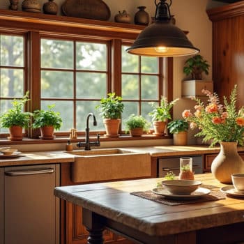 Créer une cuisine chaleureuse avec des matériaux naturels