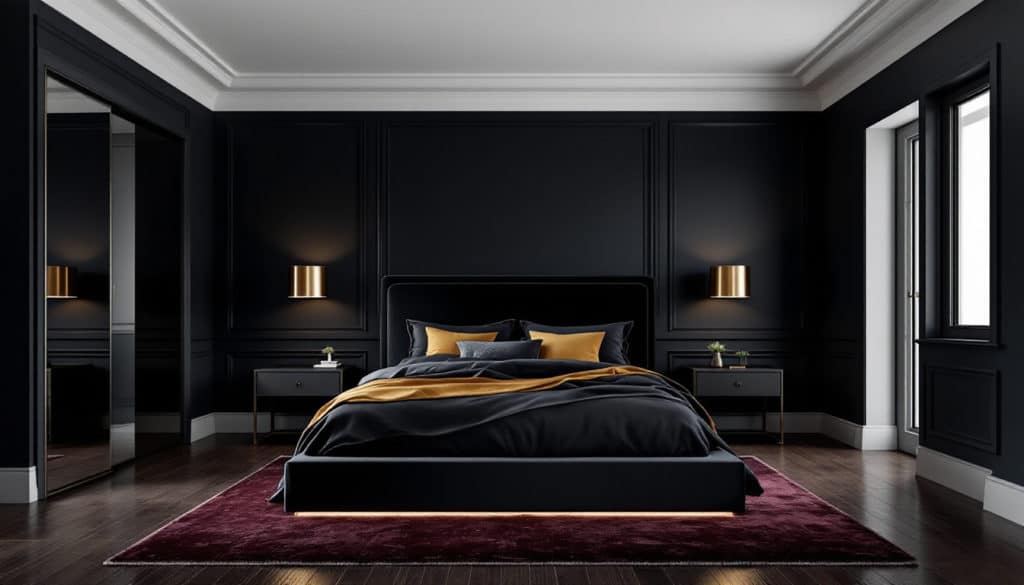 découvrez des idées inspirantes pour aménager des chambres aux tons sombres et élégants. transformez votre espace en un havre de sérénité et de sophistication, avec des palettes de couleurs riches et des matériaux raffinés qui allient confort et style.
