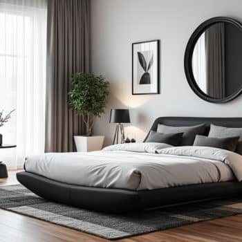 Idées de décoration pour une chambre noire et blanche