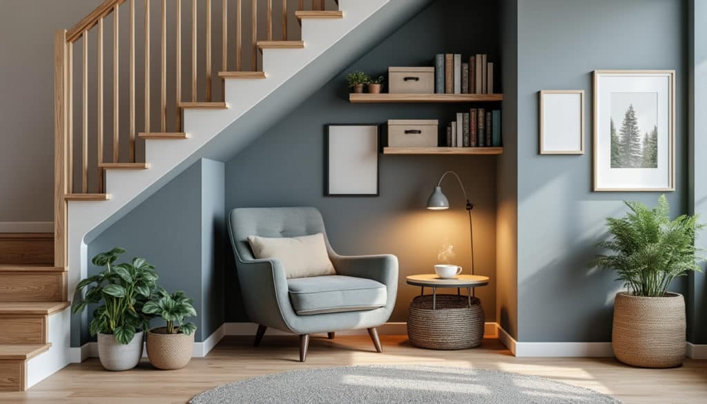 découvrez des astuces et idées déco créatives pour transformer l'espace sous les escaliers en un coin fonctionnel et esthétique. optimisez chaque mètre carré avec style !