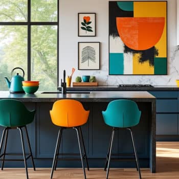 Les meilleures idées pour une cuisine avec une touche de couleur