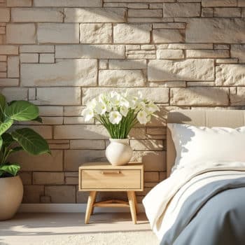 Créer une ambiance zen avec un mur en pierre dans votre chambre