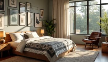 Idées pour une chambre moderne avec des touches de vintage