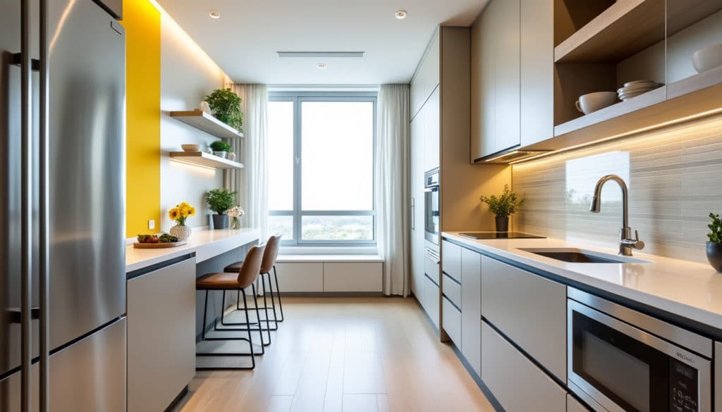 découvrez nos astuces créatives pour aménager une cuisine fonctionnelle et esthétique dans une pièce étroite. profitez de conseils pratiques sur le choix des couleurs, l'agencement des meubles et l'optimisation de l'espace pour transformer votre cuisine en un lieu agréable et facile à vivre.