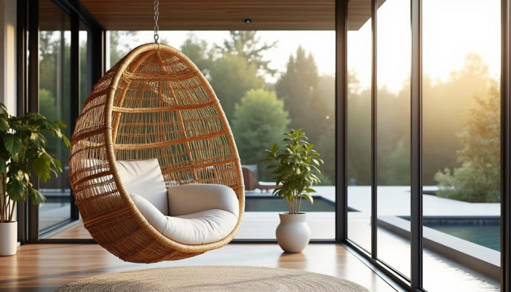 découvrez comment les fauteuils suspendus apportent une touche contemporaine à votre intérieur moderne. alliant confort et design, ces sièges uniques sont parfaits pour créer une ambiance chaleureuse tout en optimisant l'espace. transformez votre décoration intérieure avec ces éléments tendance et profitez d'un style inégalé.